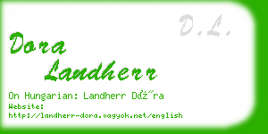 dora landherr business card